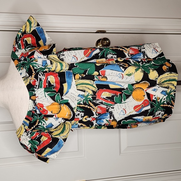 J. Crew Ruffle Top Post Card Print Size 12 NWT - Picture 6 of 14